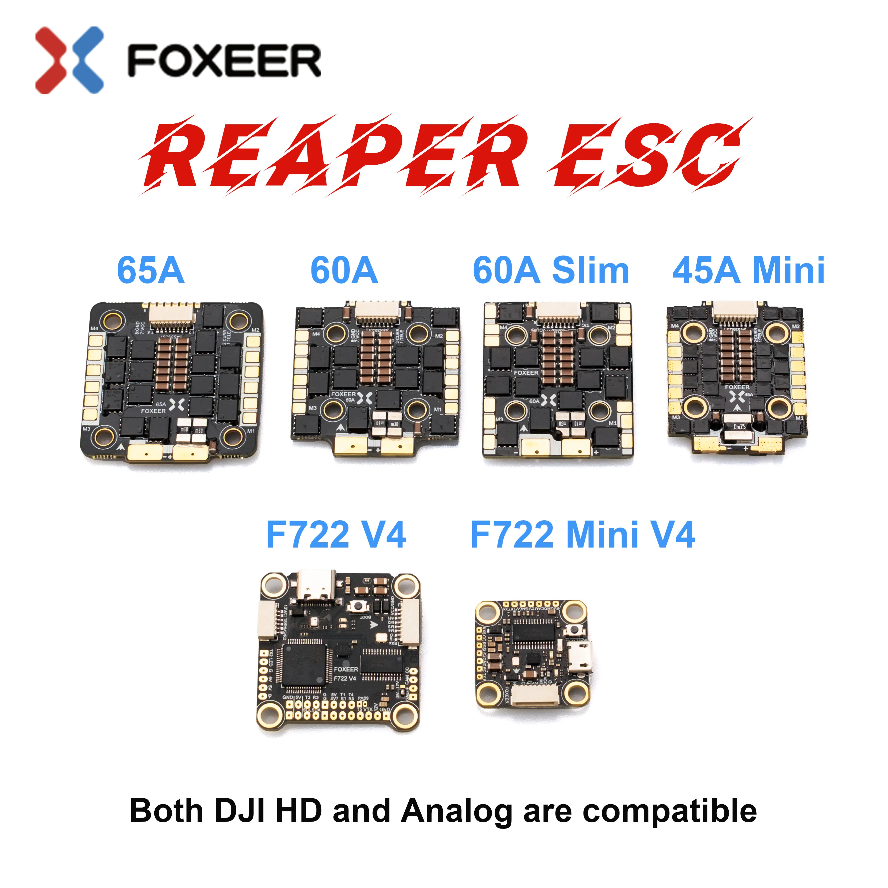 Foxeer Reaper F4 128K 45A 60A  - đánh giá và giá Foxeer Reaper F4 128K 65A Esc